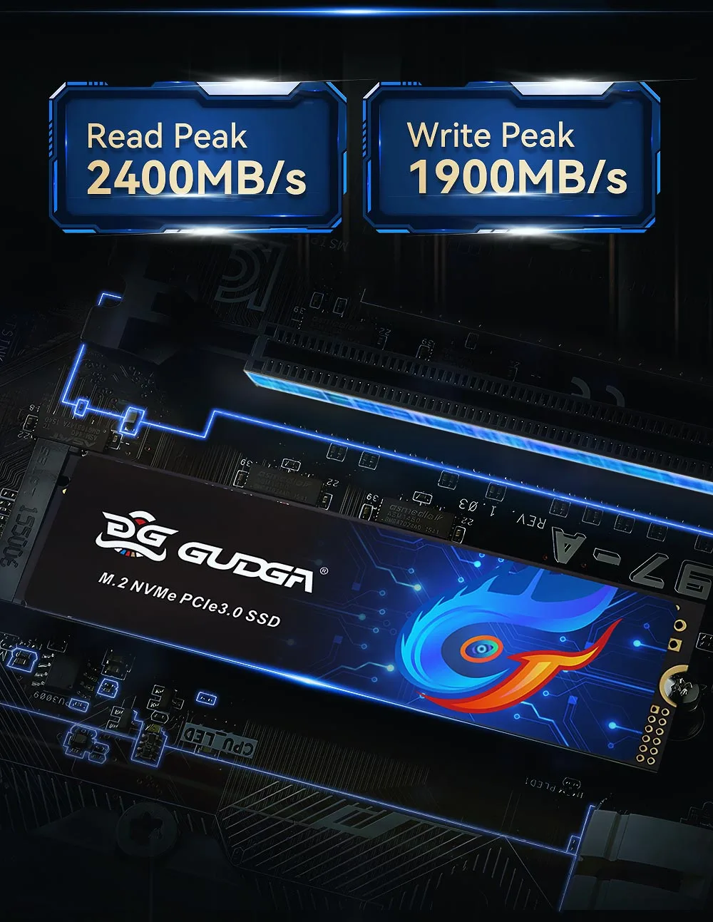 NVME M.2 PCIE 3.0X4 2400mb/s 2280mm SSD